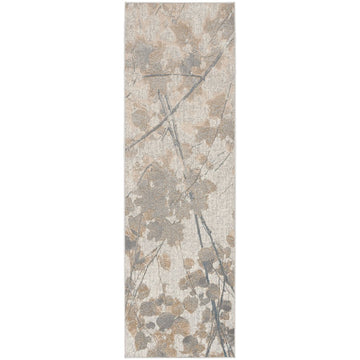 CK950 Rush CK957 Modern Abstract Distressed Hi-Low Textured Low-Profile Short-Pile Grey/Beige/Taupe/Blue Runner-Calvin Klein-Rug Love - The Most Loved Rug Store